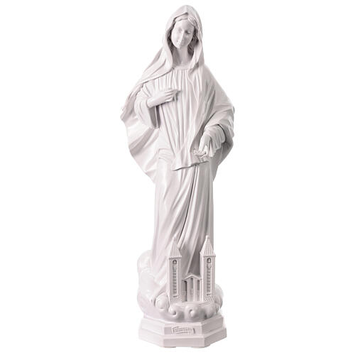 Estatua Virgen Medjugorje polvo mármol 60 cm 1