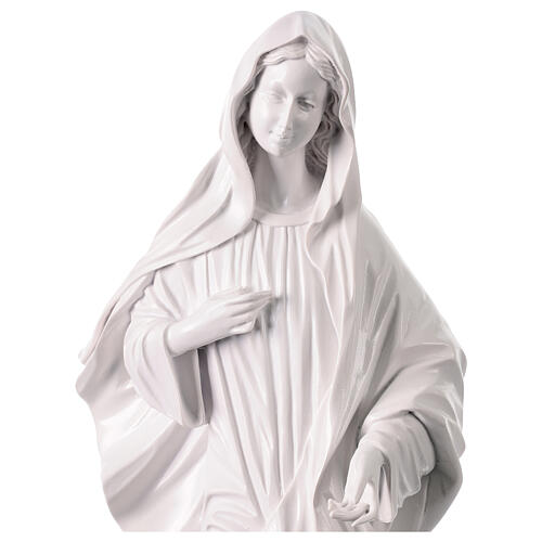 Imagem Nossa Senhora de Medjugorje em pó de mármore 60 cm 2