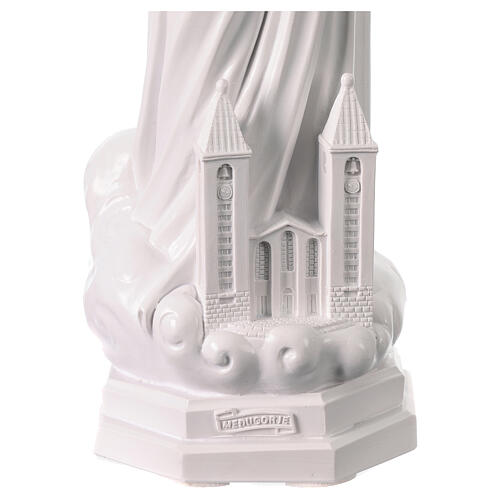 Imagem Nossa Senhora de Medjugorje em pó de mármore 60 cm 3