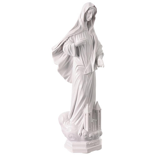 Imagem Nossa Senhora de Medjugorje em pó de mármore 60 cm 4