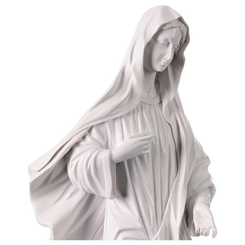 Imagem Nossa Senhora de Medjugorje em pó de mármore 60 cm 5