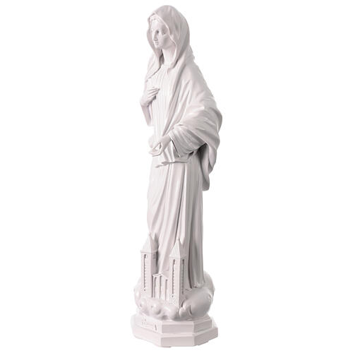 Imagem Nossa Senhora de Medjugorje em pó de mármore 60 cm 6
