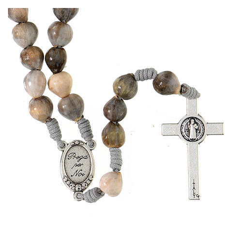 Medjugorje rosary, grey rope and Job's tears 2
