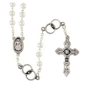 Wedding rosary, metal and 5 mm beads, Medjugorje
