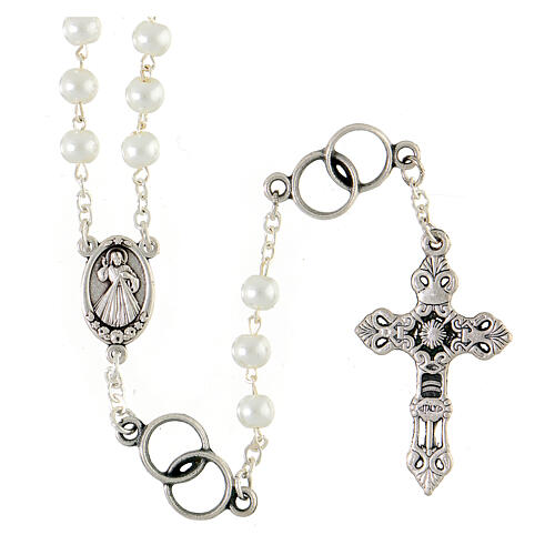 Wedding rosary, metal and 5 mm beads, Medjugorje 2