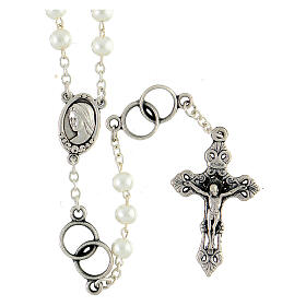 Medjugorje wedding rosary metal beads 5 mm