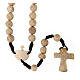Medjugorje stone rosary, 6 mm beads, cross with embossed Jesus inscription s2
