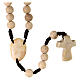 Medjugorje stone rosary, 6 mm beads, JHS and cross with embossed heart s2