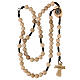 Medjugorje stone rosary, 6 mm beads, JHS and cross with embossed heart s4
