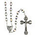 Medjugorje white crystal rosary beads 8 mm  s1