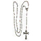 Medjugorje white crystal rosary beads 8 mm  s4