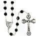 Medjugorje black crystal rosary beads 8 mm  s1