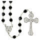 Medjugorje black crystal rosary beads 8 mm  s2