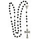Medjugorje black crystal rosary beads 8 mm  s4