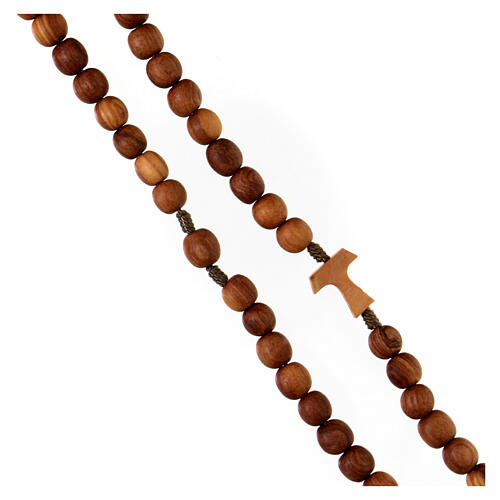 Olivewood chocker with tau cross and 7 mm beads 3
