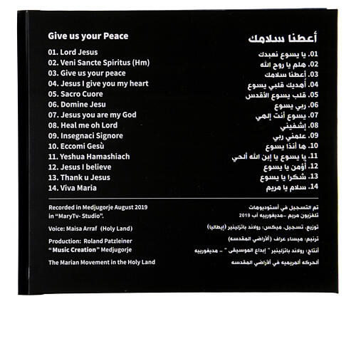 CD de Roladn Patzleiner "Give Us Peace" en arabe 2