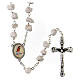 Divine Mercy rosary with 8 mm white stones of Medjugorje s1