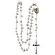 Divine Mercy rosary with 8 mm white stones of Medjugorje s4
