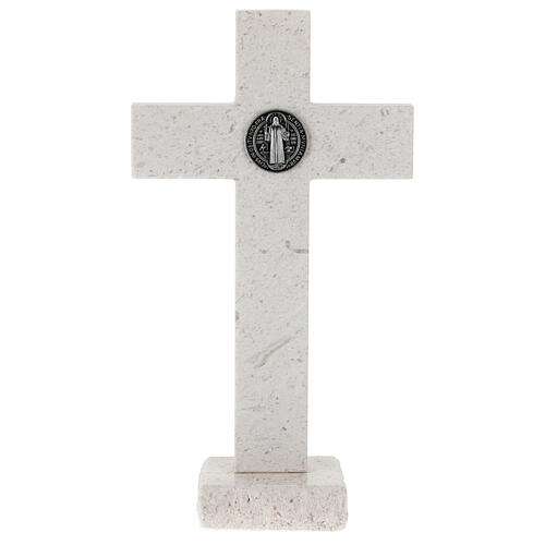 Crucifijo mármol madera Medjugorje 20 cm 4