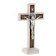 Crucifix marbre bois Medjugorje 20 cm s3