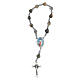 Grey single decade rosary of Medjugorje with Job's tears of 0.02 in and cross s1