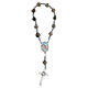 Grey single decade rosary of Medjugorje with Job's tears of 0.02 in and cross s2