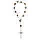 White single decade rosary of Medjugorje with Job's tears of 0.02 in and cross s2