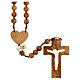 Headboard olivewood rosary of Medjugorje, 0.8 in beads and brown rope s2