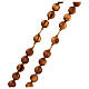 Headboard olivewood rosary of Medjugorje, 1.2 in beads and beige rope s3