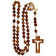 Headboard olivewood rosary of Medjugorje, 1.2 in beads and beige rope s4
