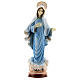 Madonna di Medjugorje polvere di marmo tunica azzurra 15 cm s1