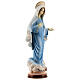Imagem Nossa Senhora de Medjugorje túnica azul clara pó de mármore 15 cm s4