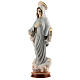 Madonna di Medjugorje veste grigia polvere di marmo 15 cm s3