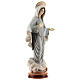Madonna di Medjugorje veste grigia polvere di marmo 15 cm s4