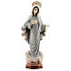 Our Lady of Medjugorje statue in reconstituted marble grey tunic 15 cm s1