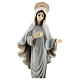 Our Lady of Medjugorje statue in reconstituted marble grey tunic 15 cm s2