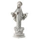 Our Lady of Medjugorje white marble dust 20 cm s1