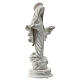 Our Lady of Medjugorje white marble dust 20 cm s4