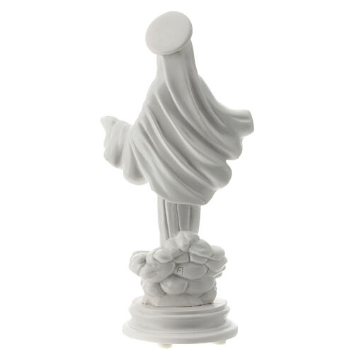 Madonna di Medjugorje polvere di marmo bianco 20 cm 5
