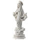 Madonna di Medjugorje polvere di marmo bianco 20 cm s3