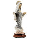 Virgen de Medjugorje vestido gris polvo de mármol 20 cm s4