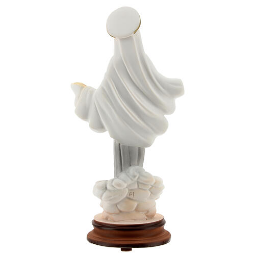 Lady of Medjugorje in reconstituted marble painted 20 cm 5