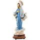 Virgen de Medjugorje vestido azul polvo de mármol 20 cm s3