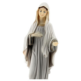 Our Lady of Medjugorje, painted statue, 20 cm, marble dust