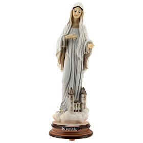 Lady of Medjugorje statue reconstituted marble St James church painted 20 cm