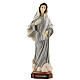 Imagem Nossa Senhora de Medjugorje Rainha da Paz pó de mármore túnica cinzenta 21 cm s1