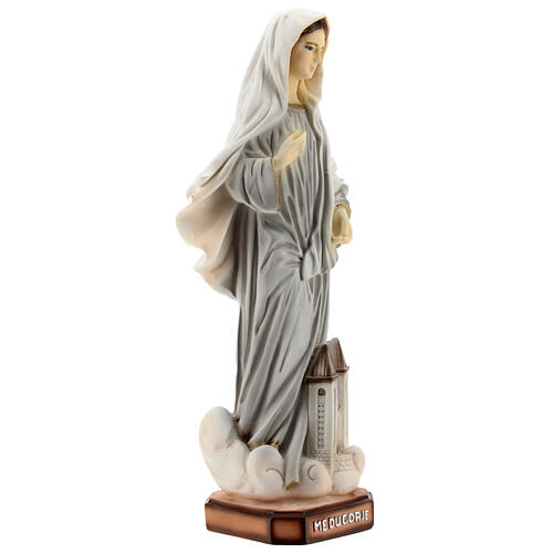 Our Lady of Medjugorje, painted marble dust, 20 cm, St James' church 5