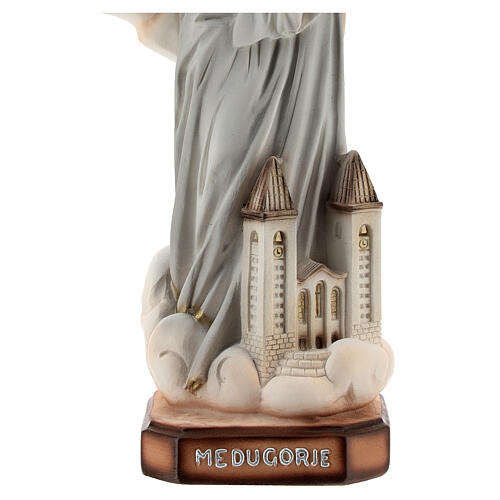 Notre-Dame de Medjugorje peinte 20 cm église Saint Jacques poudre de marbre 4