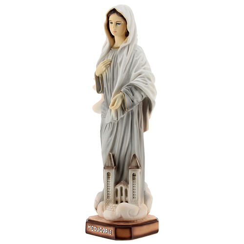 Our Lady of Medjugorje statue painted 20 cm Saint James church reconstituted marble 3