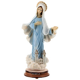 Our Lady of Medjugorje, painted marble dust, St James' church, 30 cm, OUTDOOR